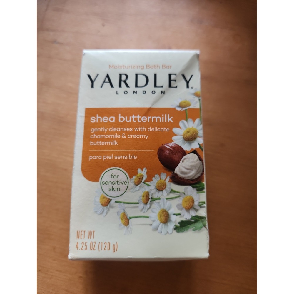 Yardley London Shea Buttermilk Moisturizing Bath Bar with Chamomile 4.25 Ounce